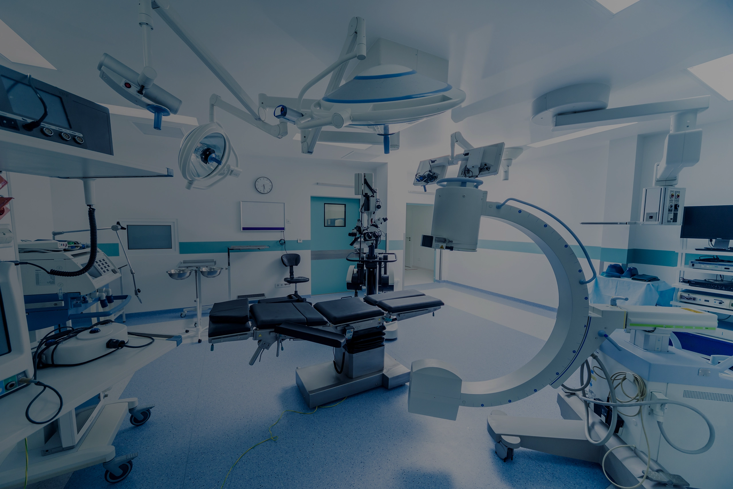 Modern equipment in operating room. Medical devices for neurosurgery.